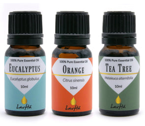 Essential Oil 3-pack - Eucalyptus, Orange and Tea Tree - LavHā
