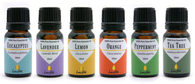 Essential Oil 6-pack - Eucalyptus, Lavender, Lemon, Orange, Peppermint and Tea Tree - LavHā