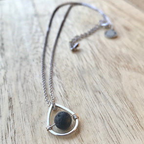 Silver Lava Drop Necklace - LavHā